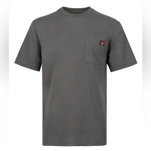 Wrangler Workwear Men's Short Sleeve Pocket T-Shirt, Charcoal Grey, Size 2XL